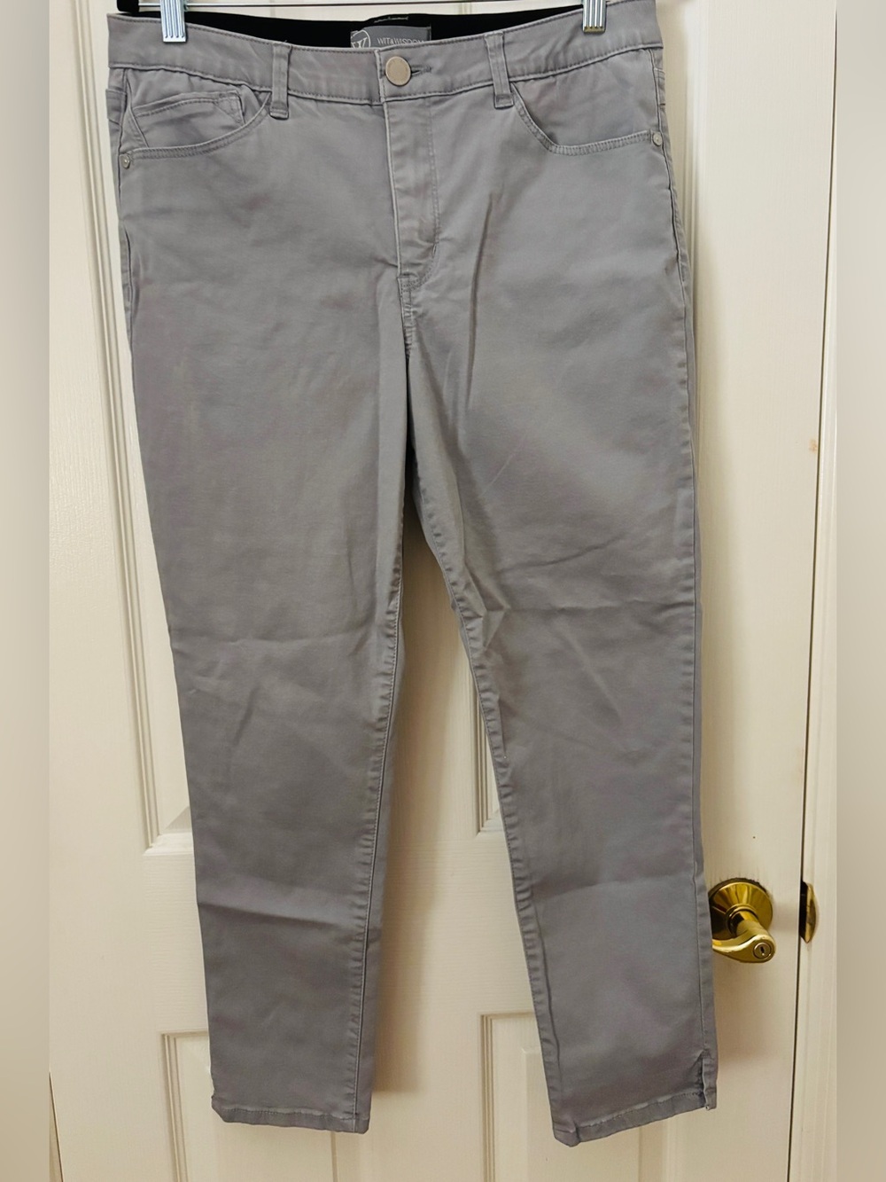Wit & Wisdom Gray Straight-Leg Pants ~ Women’s Size 12 ~ Everyday Basic - Picture 1 of 5